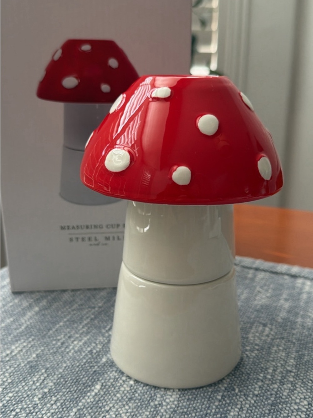 Mushroom measuring cup by steel mill & co/ anthropology perfect decore